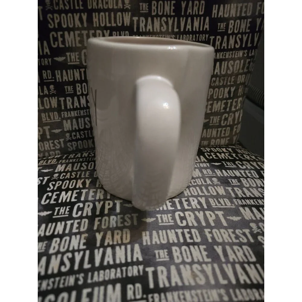 Rae Dunn Halloween Spooky Coffee Mug White
